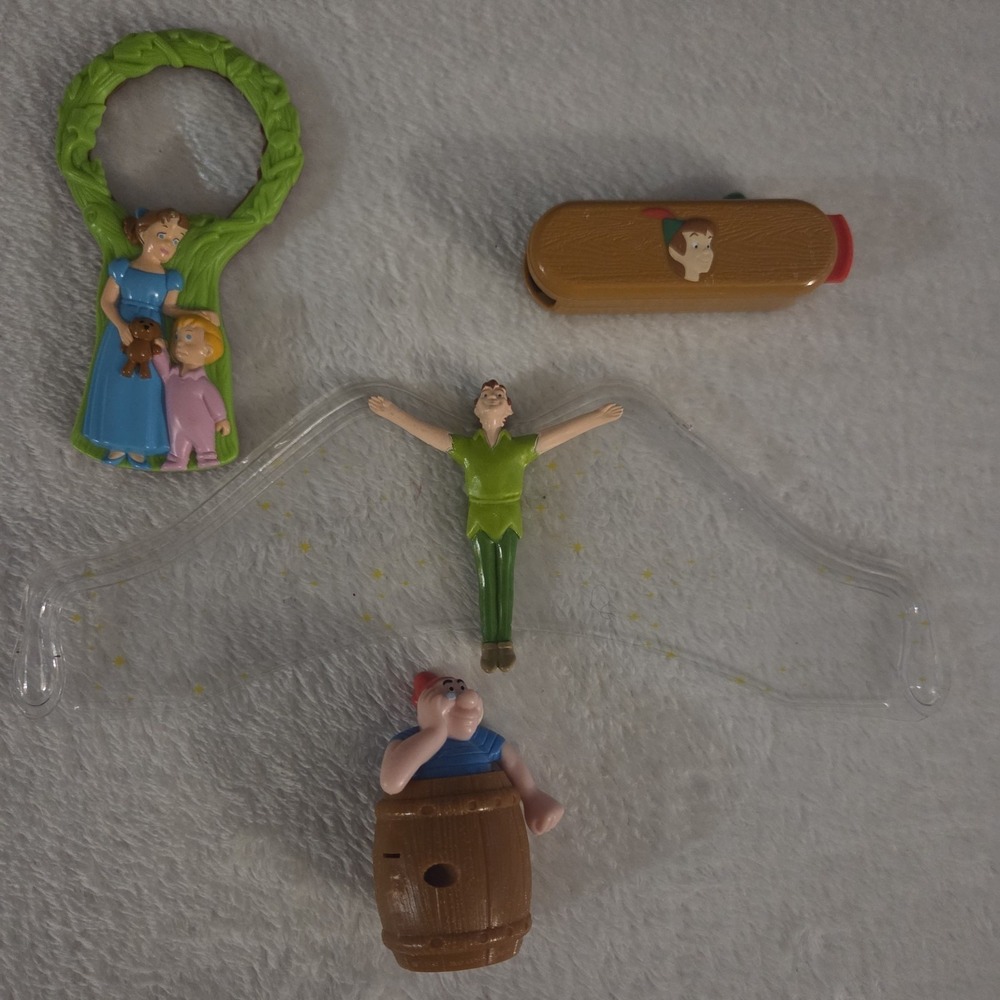 Vintage McDonald's Disney Peter Pan Toys Lot Of 4